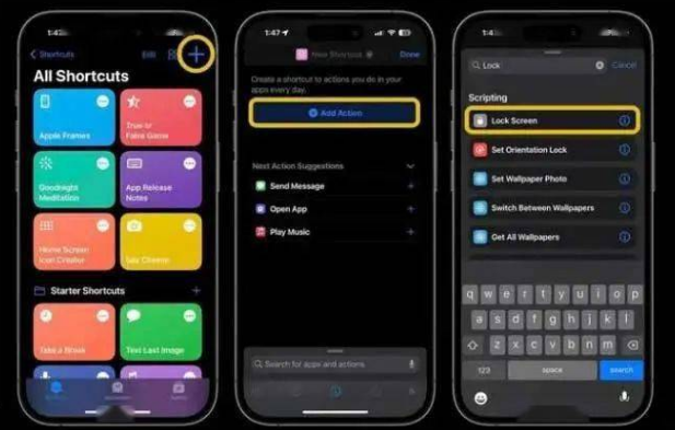 西城苹果14锁屏维修店分享iPhone14升级iOS16.4后如何创建锁屏快捷方式 
